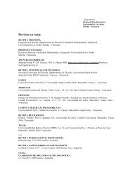 Revistas en canje - Saber -ULA - Universidad de Los Andes