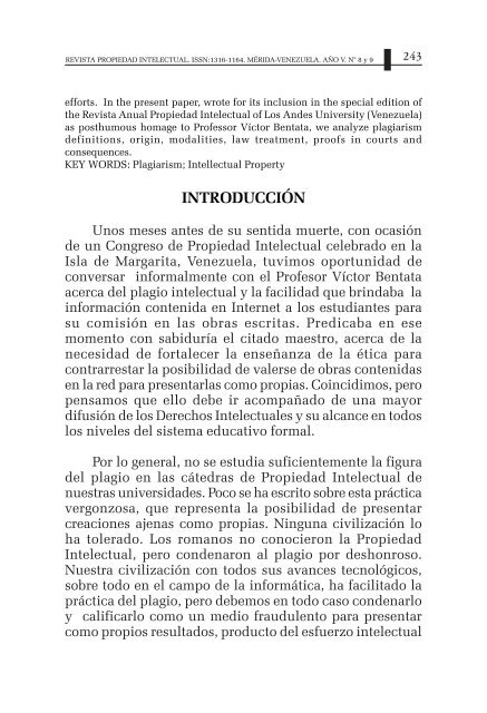 El Plagio Intelectual - Saber -ULA - Universidad de Los Andes