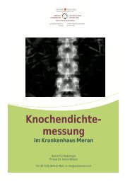 Knochendichtemessung im Krankenhaus Meran