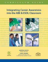 Integrating Career Awareness into the ABE/ESOL Classroom - SABES