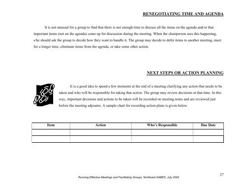 Running Effective Meetings and Facilitating Groups - SABES