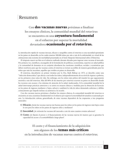 Rotavirus y Vacunas Rotavirus - Sabin Vaccine Institute