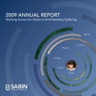 2009 AnnuAl RepoRt - Sabin Vaccine Institute