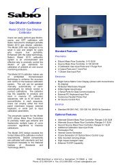 Model 2010D Gas Dilution Calibrator - Sabio Instruments