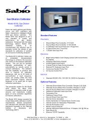 Model 4010 Gas Dilution Calibrator - Sabio Instruments