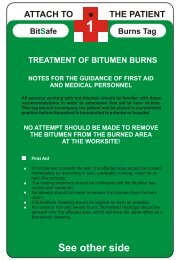 Download Bitumen Burns Card - Sabita