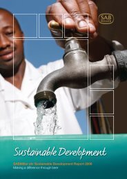Sustainable Development Report 2009 - SABMiller