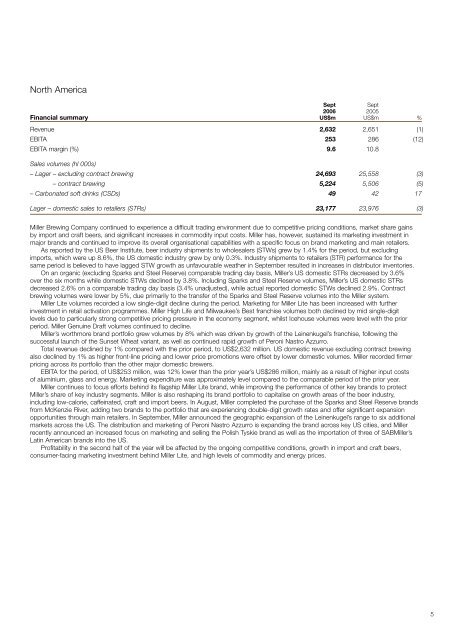 Download the SABMiller plc 2006 Interim report PDF