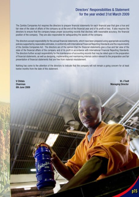 Download the National Breweries Zambia 2009 Annual ... - SABMiller
