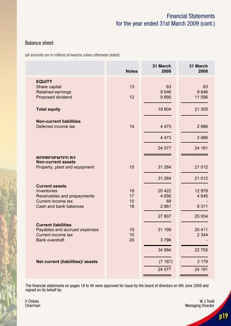 Download the National Breweries Zambia 2009 Annual ... - SABMiller