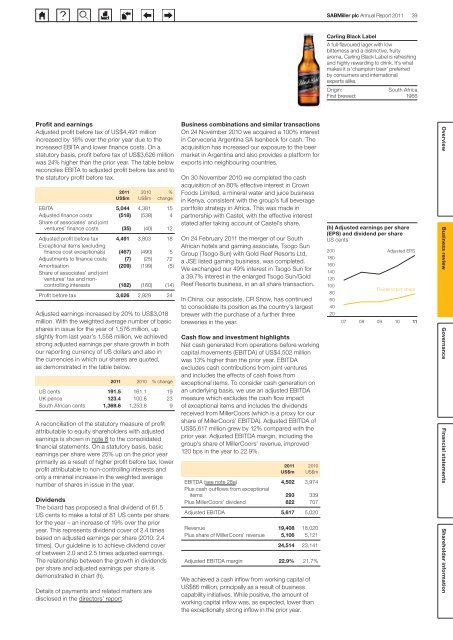 Download the interactive SABMiller plc 2011 Annual report PDF