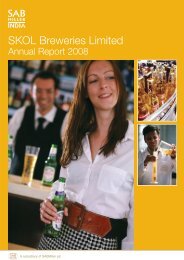 SKOL Breweries Limited Annual Report 2008 - SABMiller
