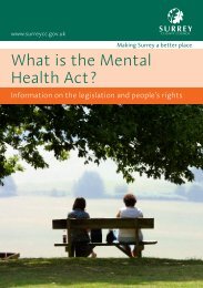 What is the Mental Health Act? - Surrey and Borders Partnership ...