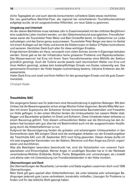 Clubnachrichten MÃ¤rz/April 2013 - SAC Sektion Albis