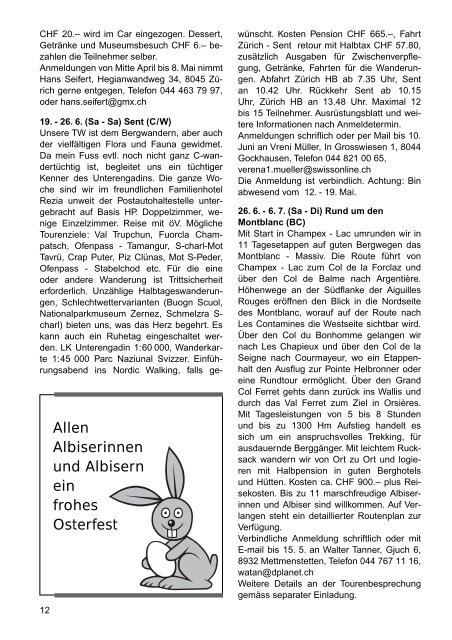 4/2004 SAC SEKTION AM ALBIS - SAC Sektion Albis