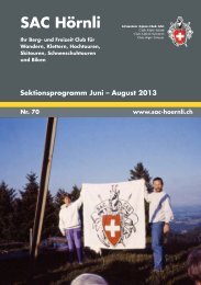 SAC-Hoernli Bulletin Nr. 70 - SAC Sektion HÃ¶rnli