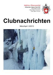 Clubnachrichten - SAC Sektion Pfannenstiel