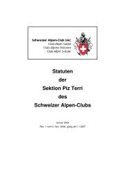 Statuten - SAC Sektion Piz Terri