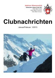 Clubnachrichten - SAC Sektion Pfannenstiel