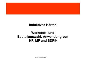 Induktives Härten Werkstoff- und Bauteilauswahl ... - eldec