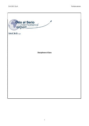 Disciplinare di Gara - Orio al Serio