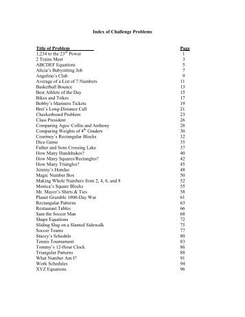 Challenge and Logic Word Problems - Mason academic research ...