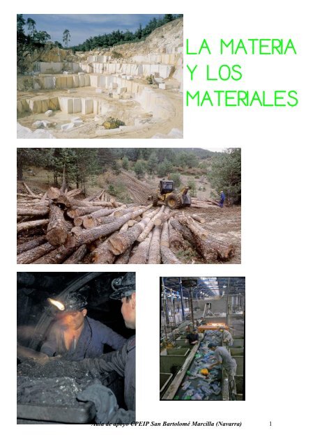 LA MATERIA Y LOS MATERIALES - Aula PT