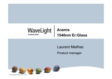 Aramis 1540nm Er:Glass Laurent Meilhac - Cinlaser