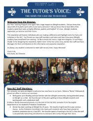 Fall 2011 ALC Newsletter - Albright College