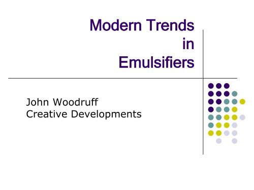 Trends in Emulsifiers.pdf - Creative Developments