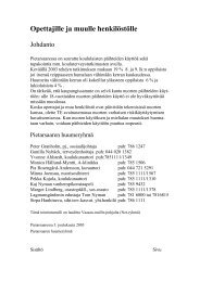 Opettajille ja muulle henkilöstölle - Jakobstad