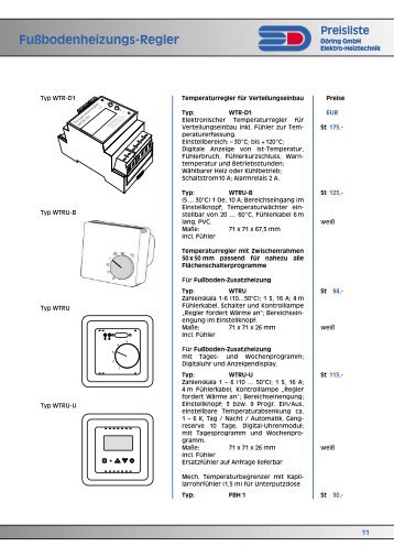 Fußbodenheizungs-Regler - Döring GmbH