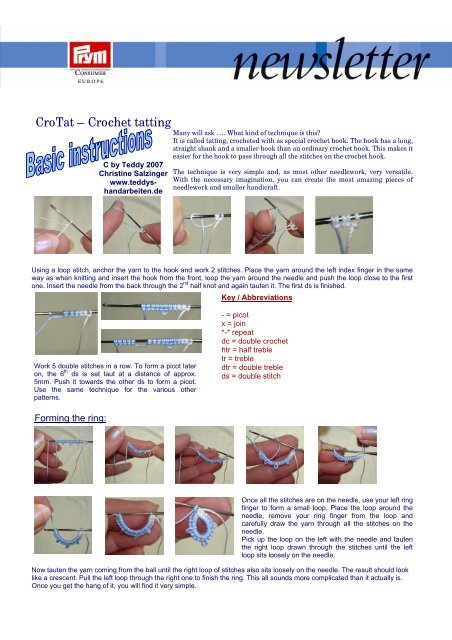 CroTat – Crochet tatting - Prym