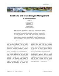 Certificate and Token Lifecycle Management - CV Cryptovision Gmbh