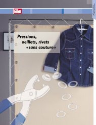 Pressions, oeillets, rivets « sans couture »