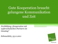 Gute Kooperation braucht gelungene Kommunikation ... - Sachsen