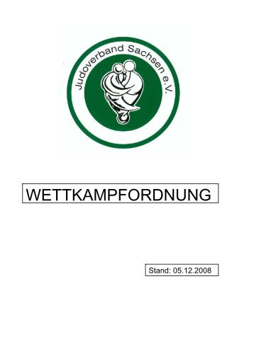 WETTKAMPFORDNUNG - Judoverband Sachsen