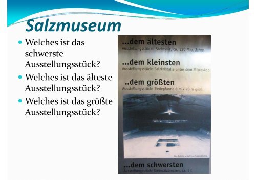 S lazmuseum - Sachunterricht Petersen