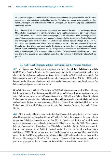 Arbeitsmarkt: Institutionelle Rahmenbedingungen für mehr Flexibilität