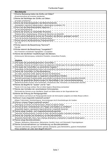 Fachkunde-Fragen Berufskunde 1 Welche ... - Sackl-gutruf.at