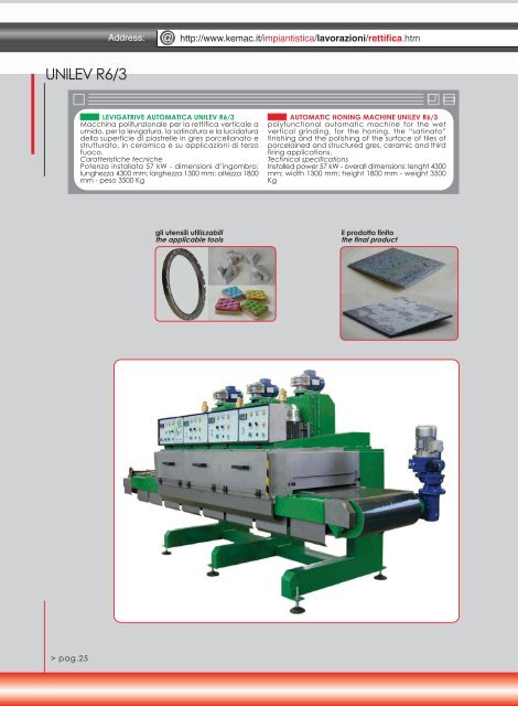 Lavorazioni - Catalogo - Sacmi