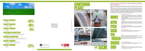Continua Plant Innovations Leaflet - Sacmi