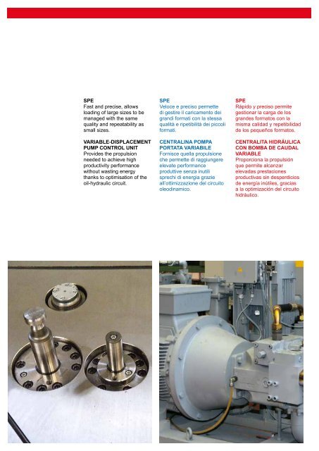 android hydraulic presses leaflet - depliant presse idrauliche - Sacmi