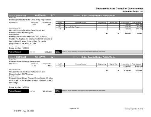 2013/16 Metropolitan Transportation Improvement Program ... - sacog