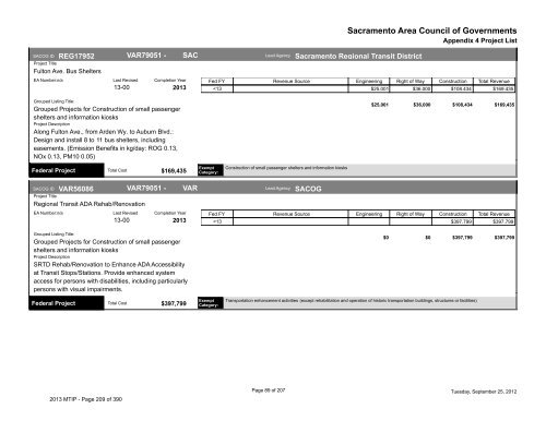 2013/16 Metropolitan Transportation Improvement Program ... - sacog