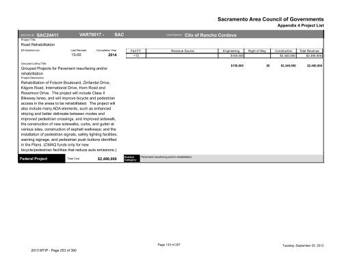 2013/16 Metropolitan Transportation Improvement Program ... - sacog