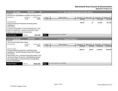 2013/16 Metropolitan Transportation Improvement Program ... - sacog