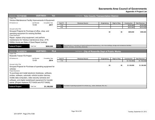 2013/16 Metropolitan Transportation Improvement Program ... - sacog