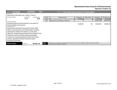 2013/16 Metropolitan Transportation Improvement Program ... - sacog