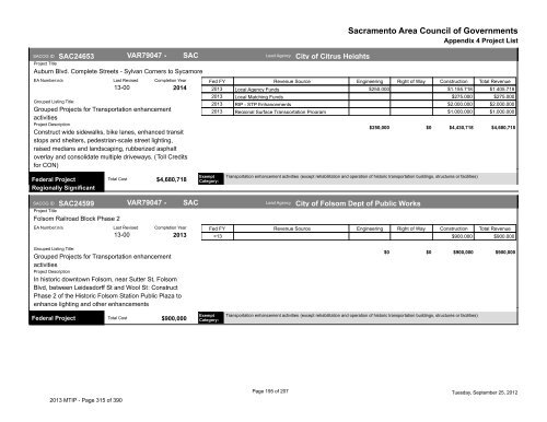 2013/16 Metropolitan Transportation Improvement Program ... - sacog